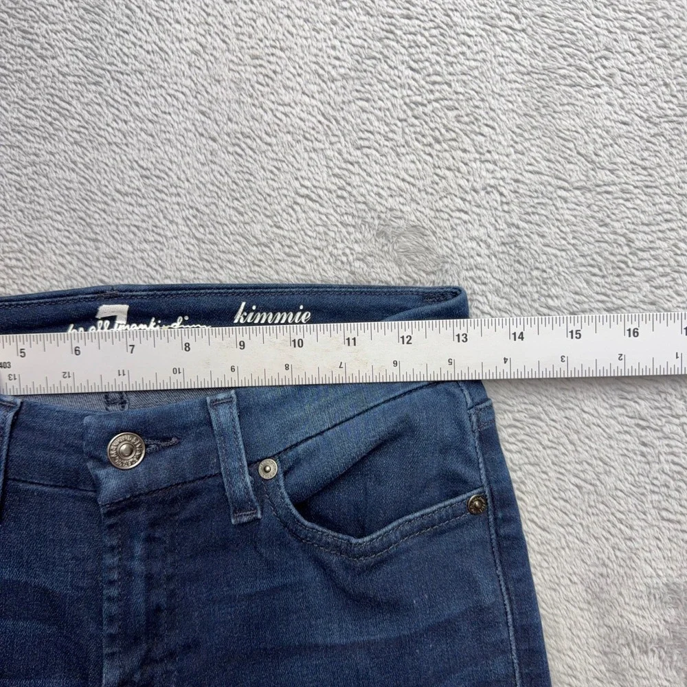 7 For All Mankind Jeans Womens 26 Blue Kimmie Straight Leg Dark Wash Stretch